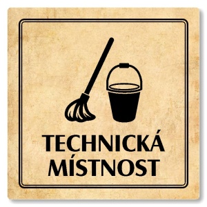 Technická místnost, 80x80mm, pergamen, Utah